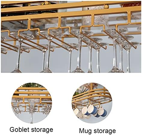 Modern Ceiling Wine Rack with Storage Shelves and Holder