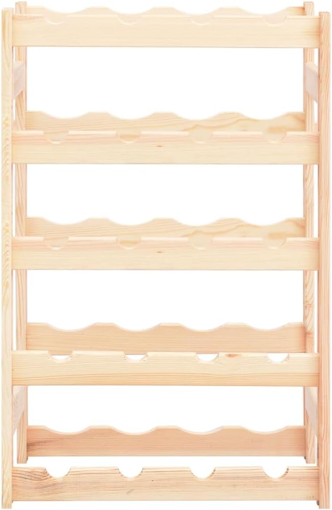 VRAXO Wine Rack for 20 Bottles Pinewood 1