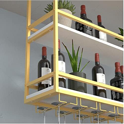 ZJDYDY 2 Tier Wall-Mounted Wine Rack with Stemware Holder