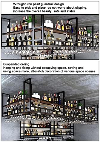 FAFZ 2-Layer Industrial Wood Wine Rack Shelf
