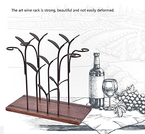 White Freestanding Wine Rack Holds 4 Bottles 4 Glasses