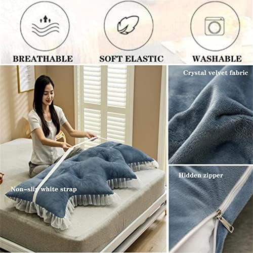 ZZYK Headboard Pillow Large Velvet Reading Cushion with Removable Cover