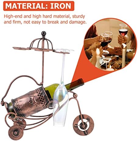 Hemoton Unique Wine Holder Light Brown Desktop Rack