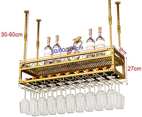 Adjustable Wall-Mounted Wine Rack with 2-Layer Storage