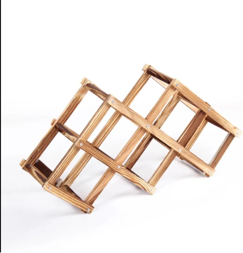 Wine Rack for 6 Bottles - Wood Natural 44cm