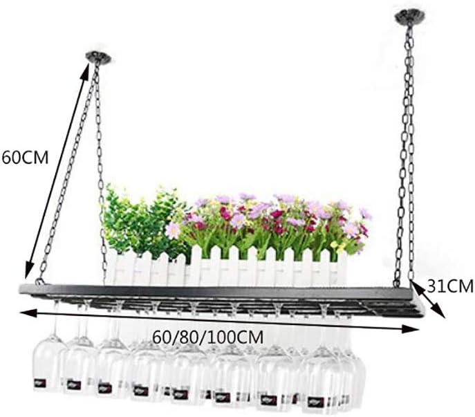 ZJDYDY Adjustable Height Glass Wine Frame Ceiling Rack
