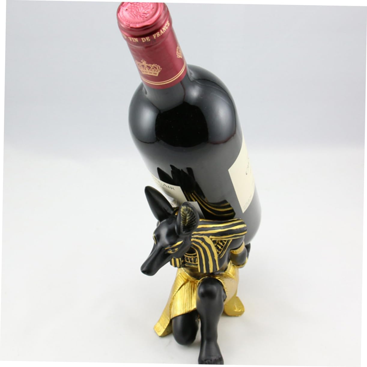 Amosfun 2Pcs Anubis Wine Rack Elegance Resin Holder