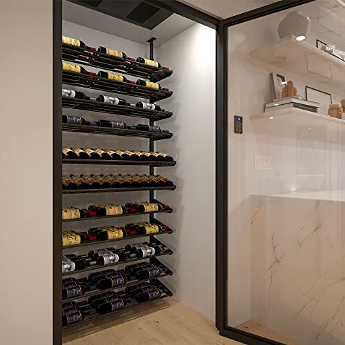 Ultra Wine Racks Showcase Bespoke Wine Display - Black 105 Bottles Storage