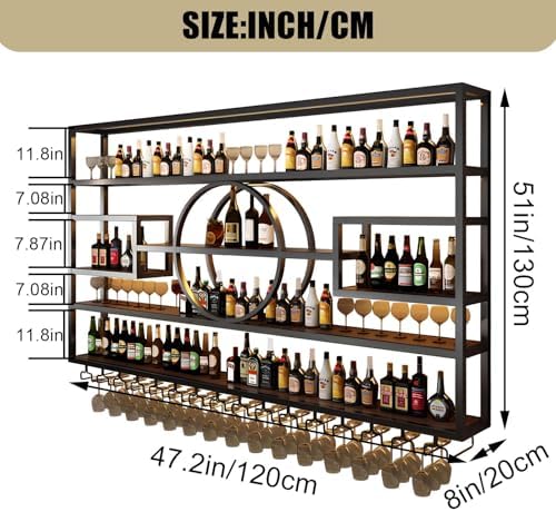472in Wall Mounted Wine Rack with Storage