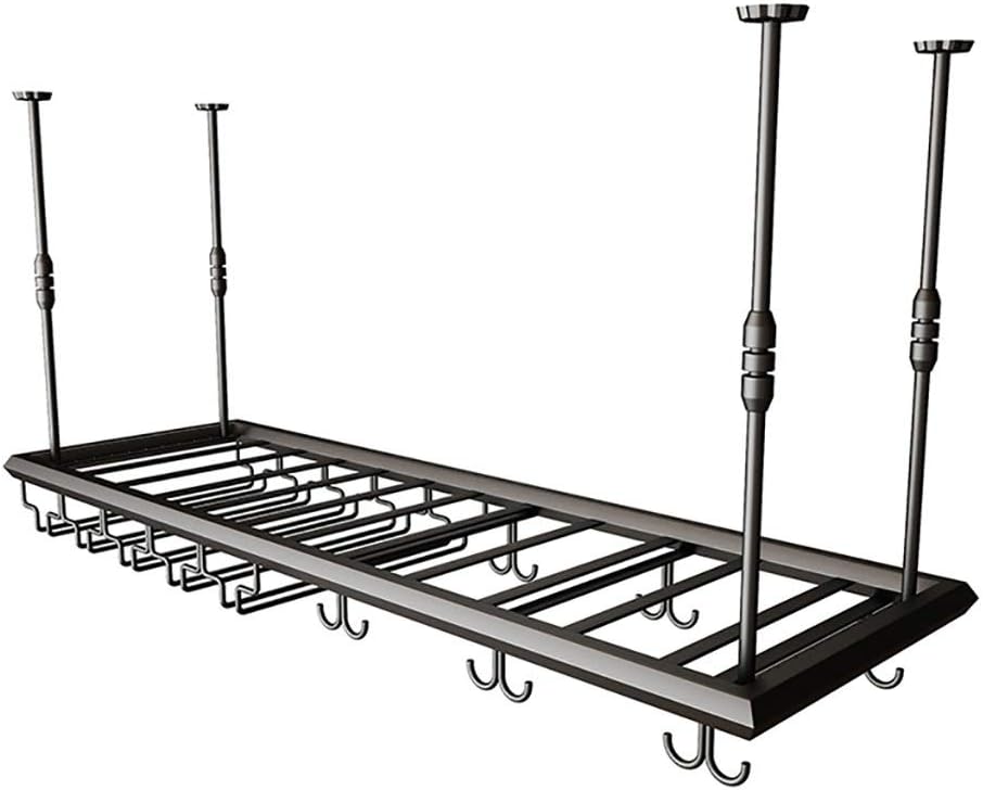 Adjustable Height Metal Wine Glass Frame Ceiling Rack