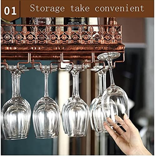 Adjustable Wall-Mounted Wine Rack with Iron Frame