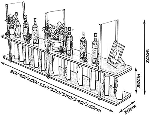 Wooden Wine Rack Wall Mount 140X30Cm