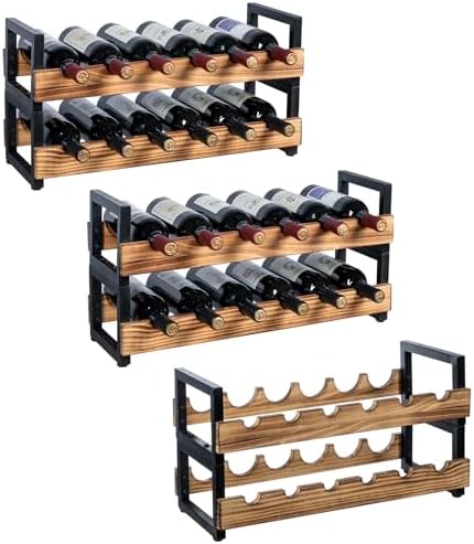MyGift 6-Tier Freestanding Wine Rack for 36 Bottles