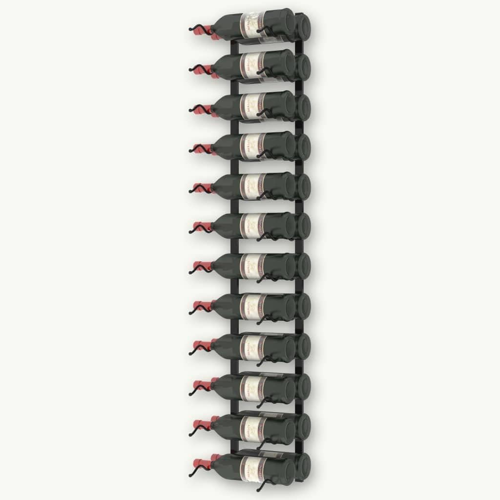 WEHUOSIF Wall-Mounted Wine Rack for 24 Bottles Black Iron