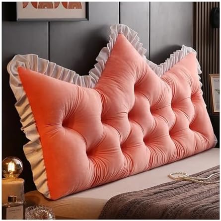 GROWTHLIN Back Cushion Reading Pillow - Washable Velvet Headboard Support