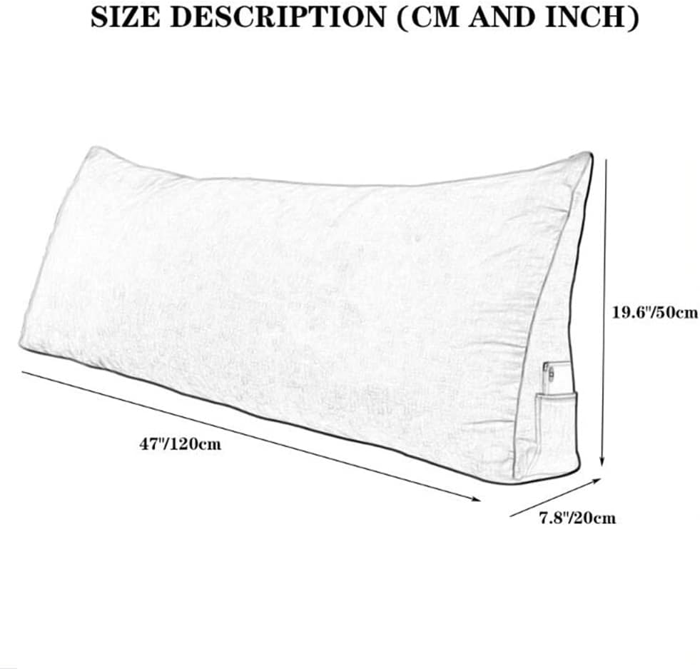 ZZYK Soft Linen Reading Pillow with Detachable Cover