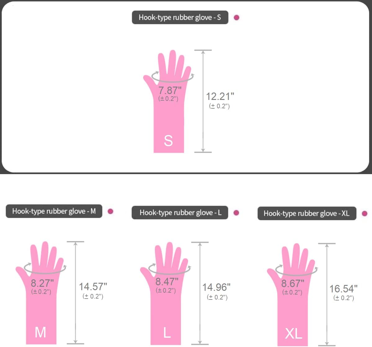 Myungjin Reusable Waterproof Cleaning Gloves with Hang-Dry Hook