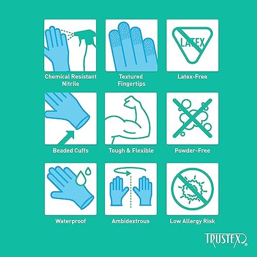 Trustex Nitrile Gloves Powder Free 32 Mil