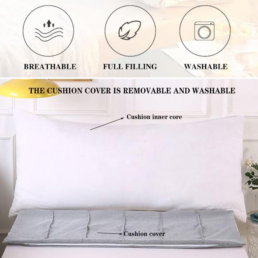 ZZYK Fleece Reading Pillow Large Bolster Cushion