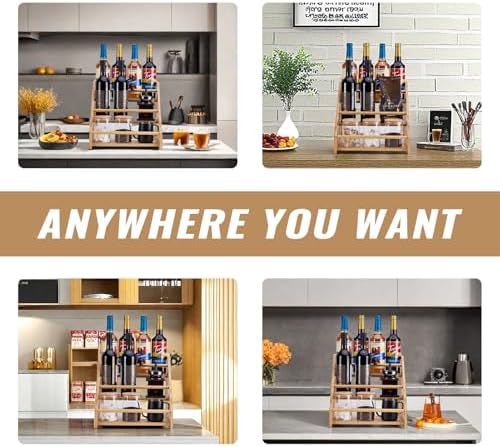 Bamboo 3-Tier Coffee Syrup Rack Organizer 1