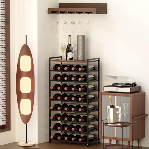 40-Bottle Freestanding Wine Rack with 8 Tiers