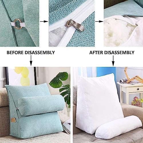 COZMAX Deluxe Reading Pillow with Detachable Neck Roll