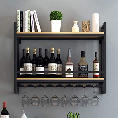 Vintage Wood Iron Wine Racks Wall Mount