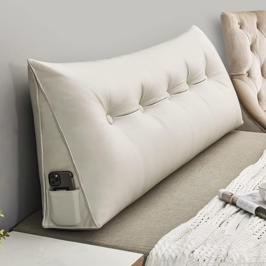 LAJUU Ergonomic Triangular Reading Pillow with Waterproof Cover