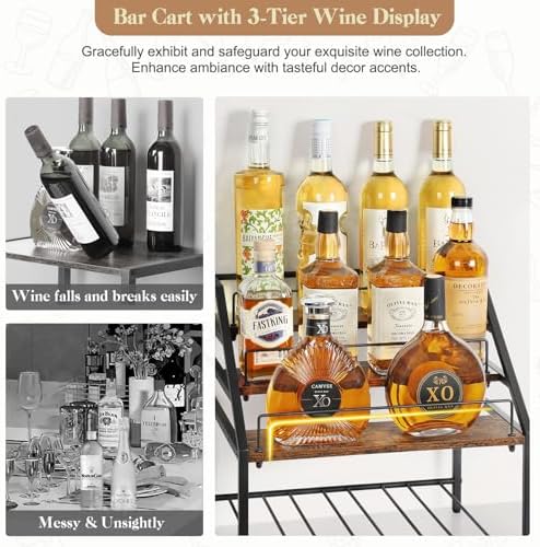 VINAEMO 3-Tier Wine Rack Tabletop