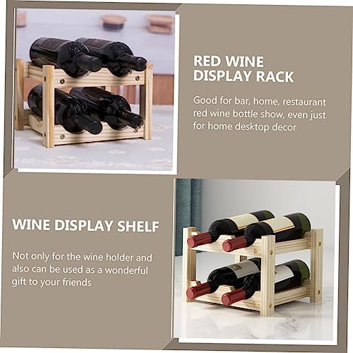 MAGICLULU Stackable Wine Display Rack for Living Room Bar