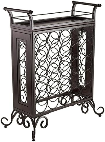 Winsome Wood Antique Bronze Finish Silvano Wine Rack 1