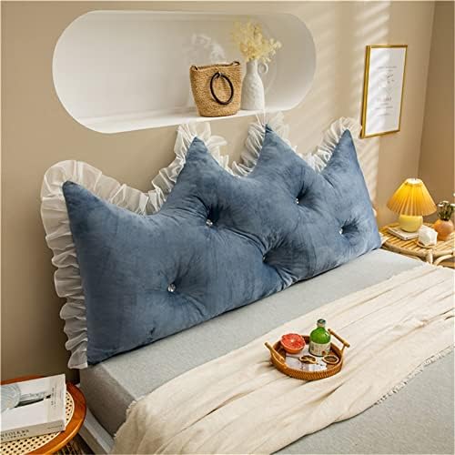 ZZYK Headboard Pillow Large Velvet Reading Cushion with Removable Cover
