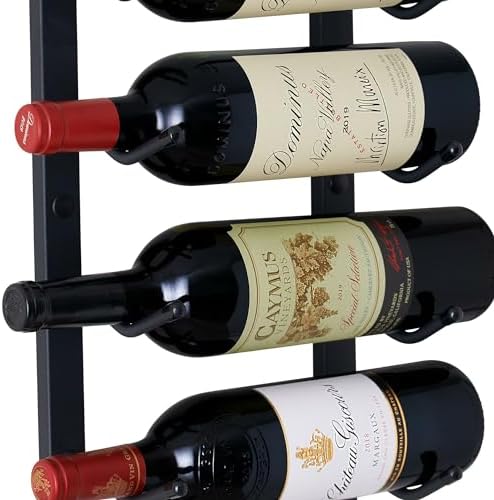 Wine Enthusiast NFINITY 9 Bottle Wall Mounted Wine Rack Black