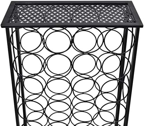 FAMIROSA 28 Bottle Freestanding Metal Wine Rack