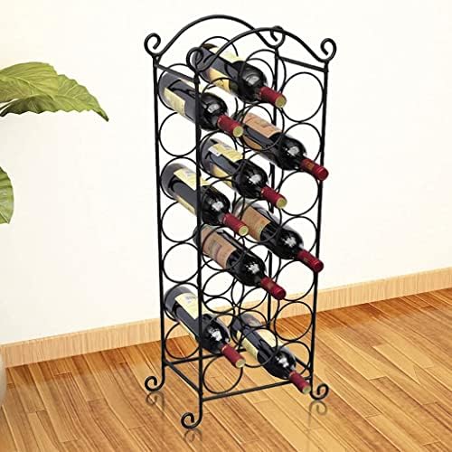 WEHUOSIF 21 Bottle Metal Wine Rack - Retro Style