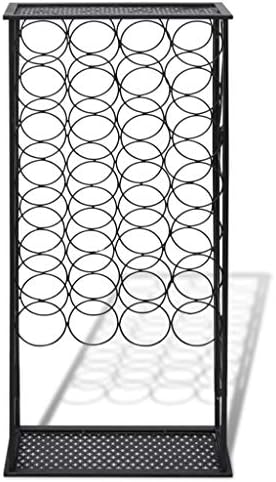 FAMIROSA 28 Bottle Freestanding Metal Wine Rack