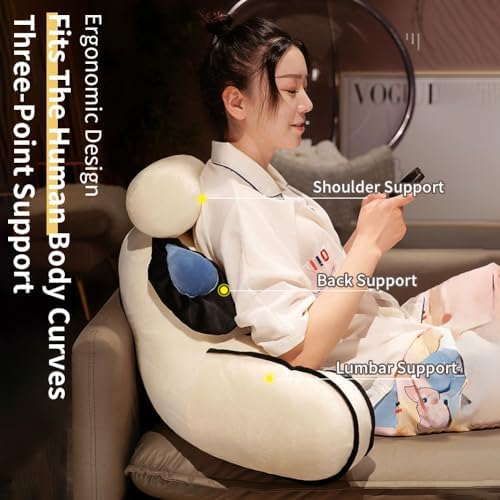 Reading Pillow Large Backrest with Detachable Neck Roll