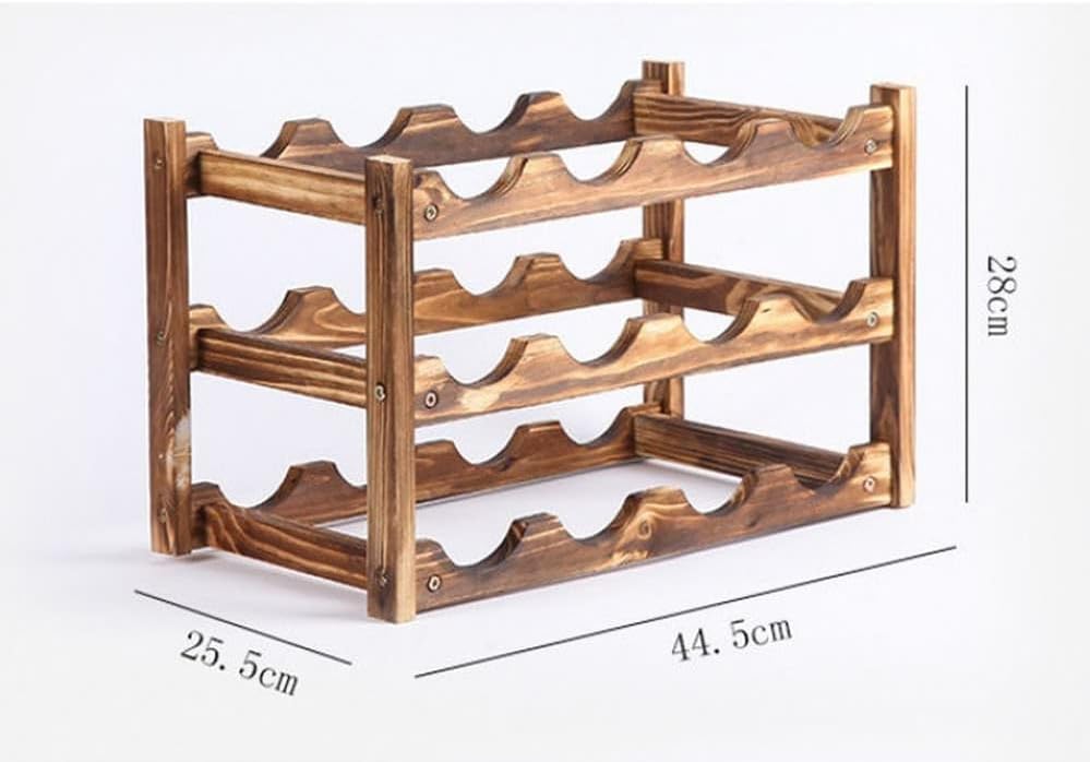 LoongZDD 3-Tier Stackable Wine Rack for 12 Bottles