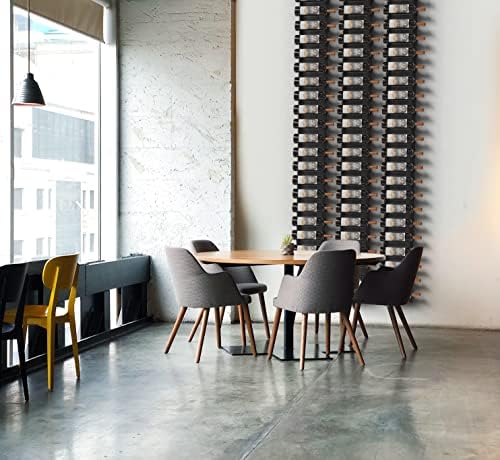 Premium Matte Black Wall Mounted Wine Rack - 24 Bottles