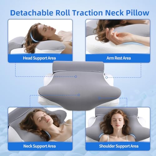 Partnerjoy 2 in 1 Cervical Pillow for Neck Pain Relief