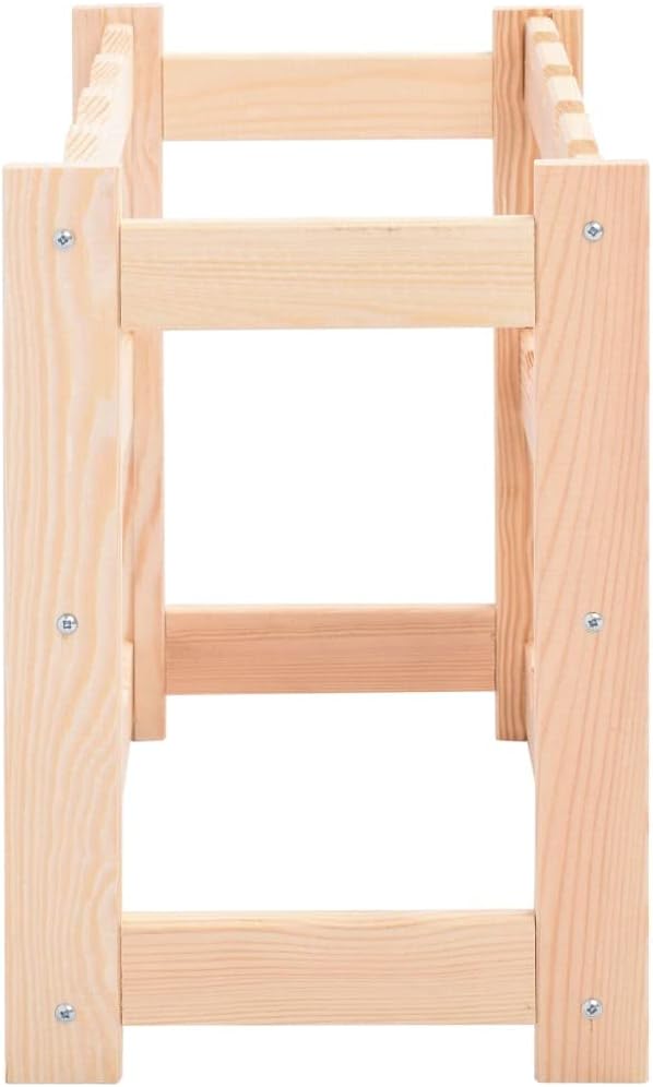 vidaXL Pinewood Wine Rack - 12 Bottle Storage