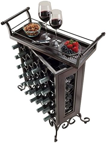 Winsome Wood Antique Bronze Finish Silvano Wine Rack 1