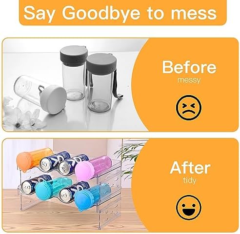 Keerte Acrylic Wine Rack for 8 Bottles - Freestanding Modern Organizer