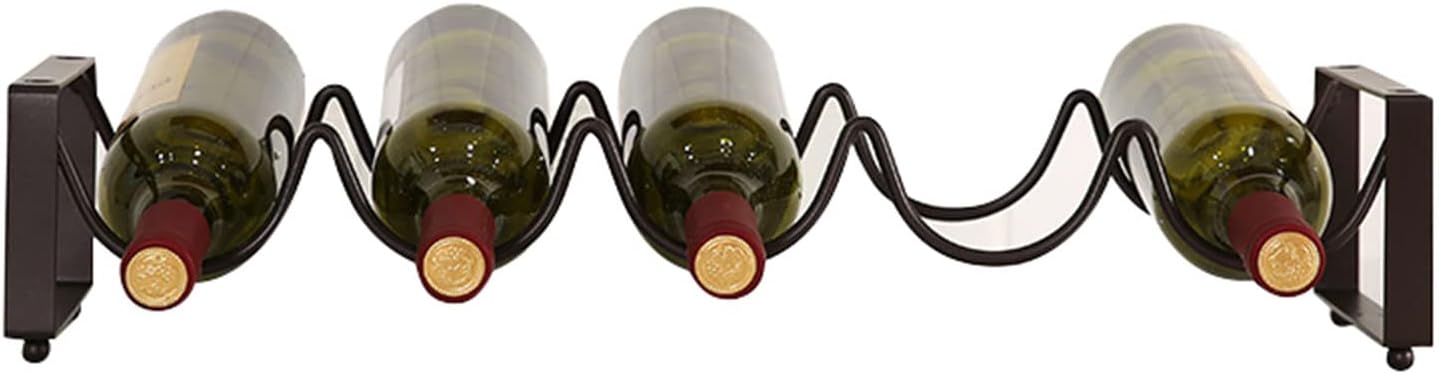 GANYKQ Stackable Wine Rack Freestanding Metal Bottle Storage Shelf