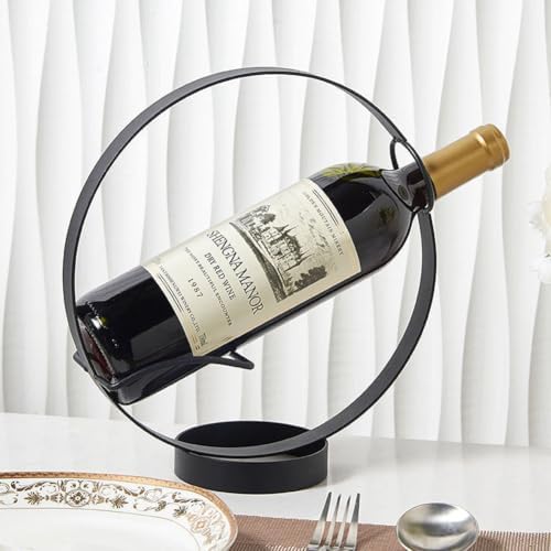 Modern Metal Wine Rack - Freestanding Countertop Holder