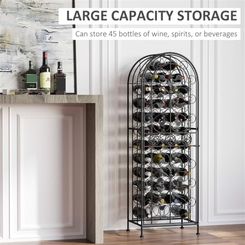 DESIGNSCAPE3D Wine Rack Cabinet - Secure 45-Bottle Storage