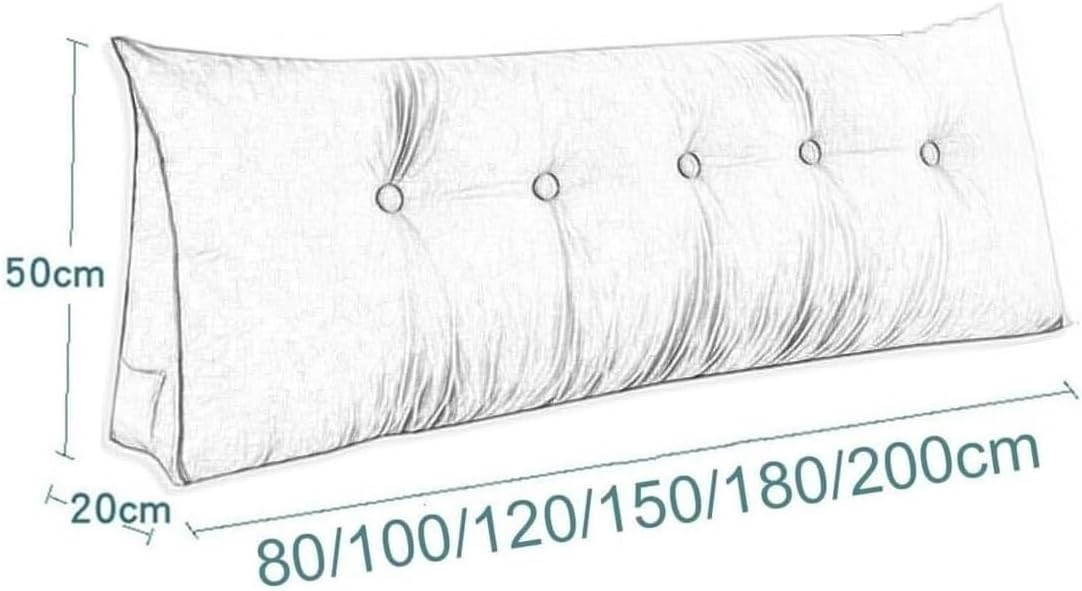 Headboard Wedge Pillow with Removable Cover - Smoke Gray 80cm315in