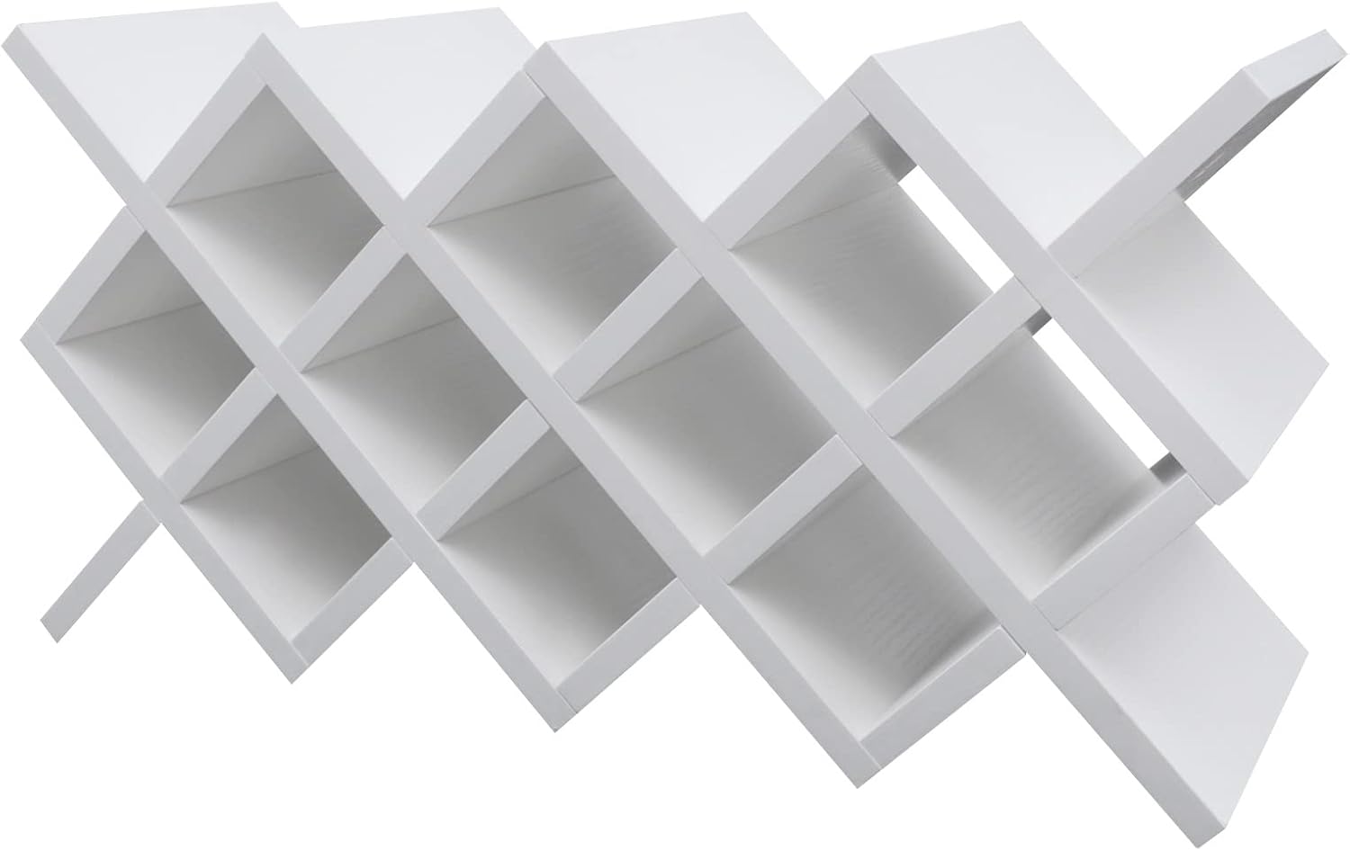 10 Grids Wall-Mounted Wine Rack with Lattice Design