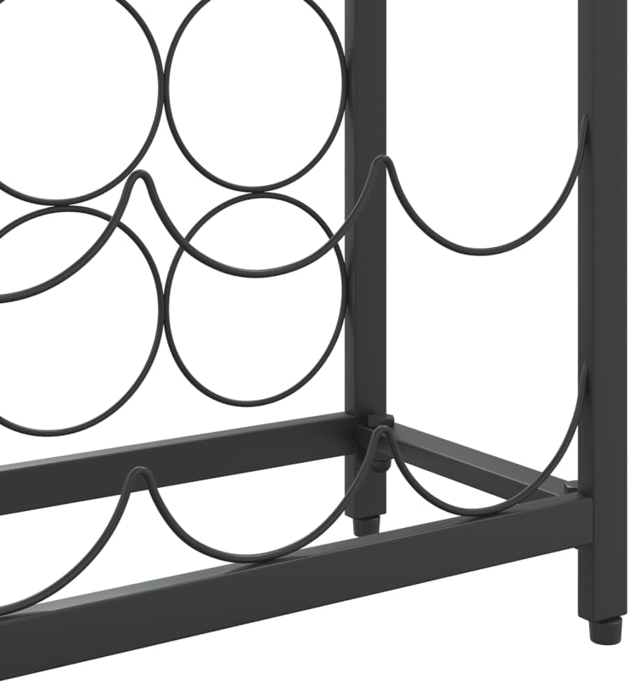 vidaXL 27-Bottle Wine Rack Black Wrought Iron