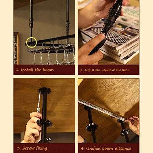 Adjustable Height Black Wine Rack Wall Holder